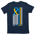 Down Syndrome Awareness Ribbon Flag T-Shirt product image 1
