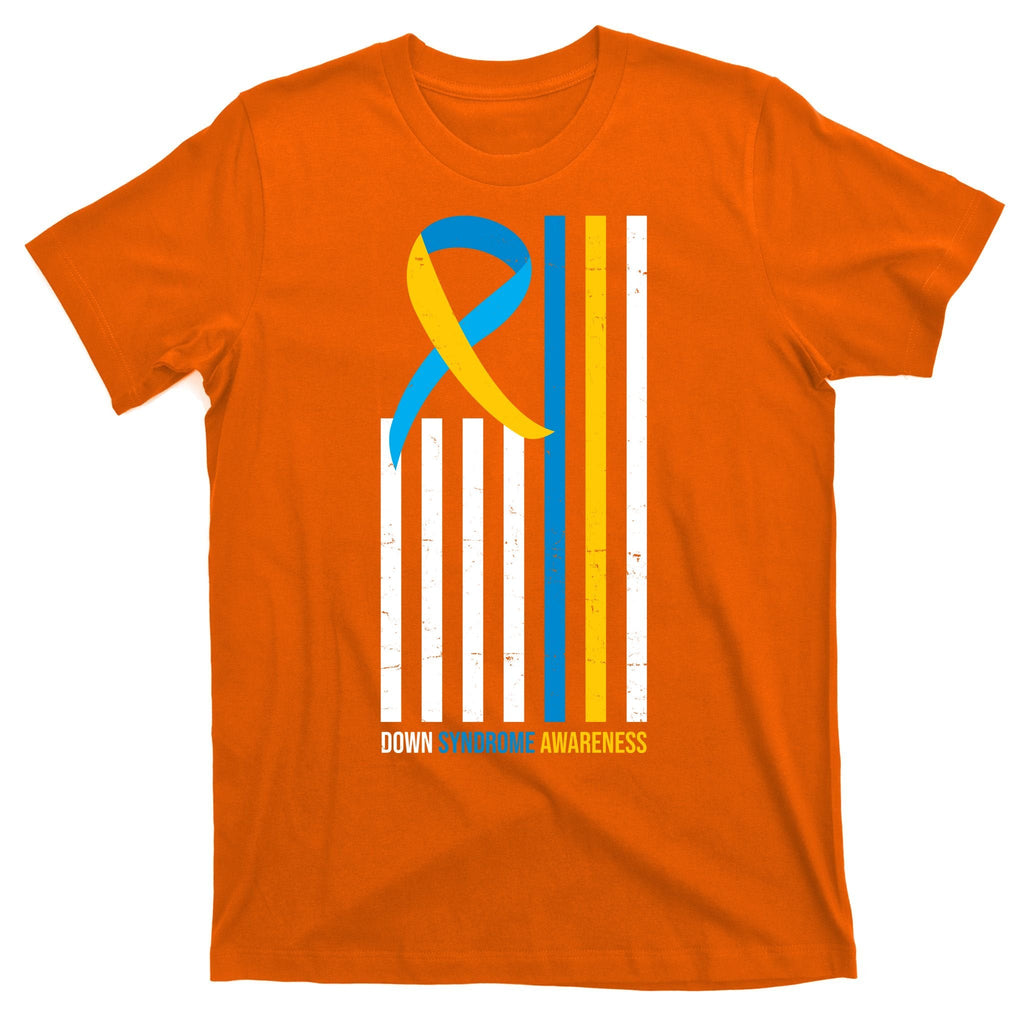 Down Syndrome Awareness Ribbon Flag T-Shirt product image 5