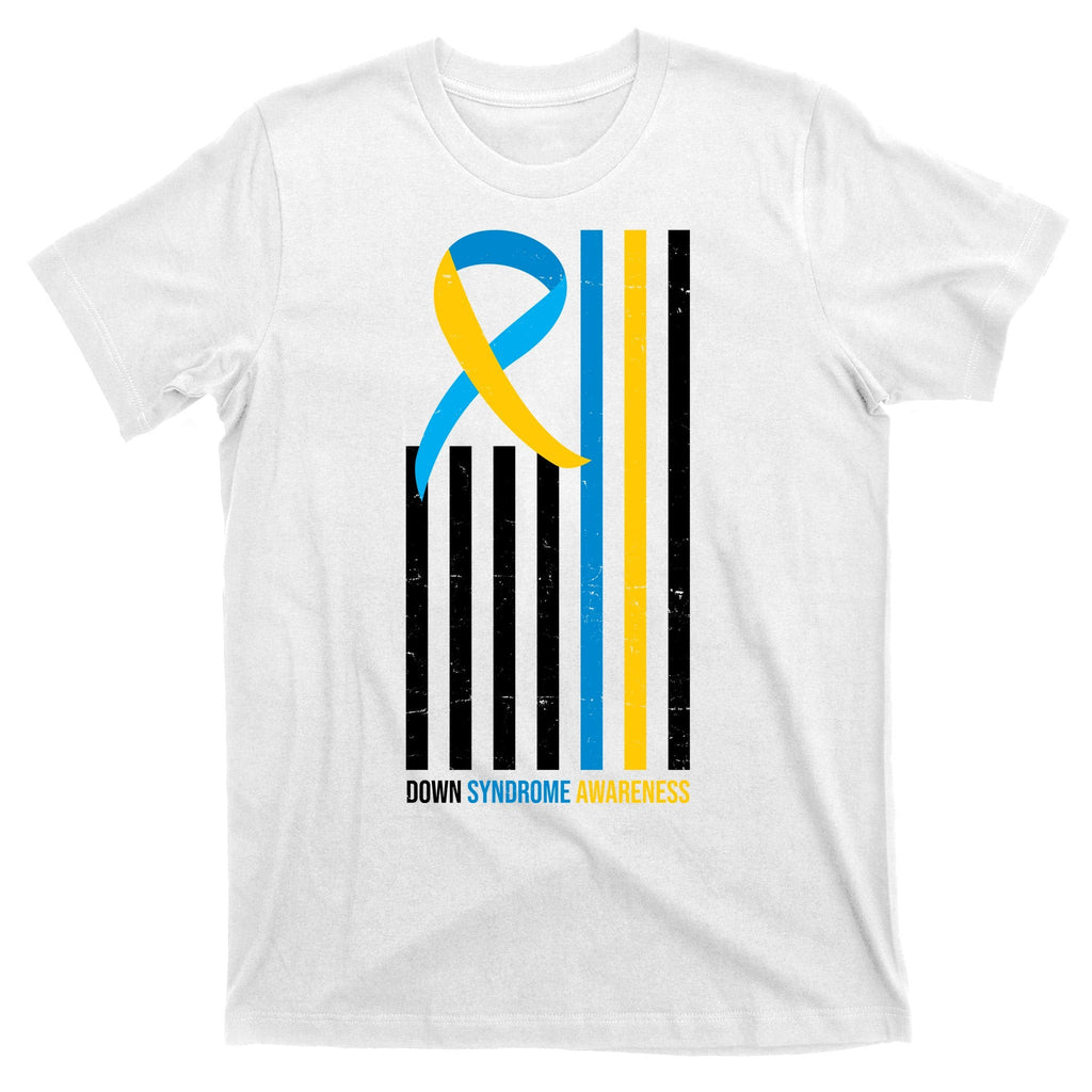 Down Syndrome Awareness Ribbon Flag T-Shirt product image 11