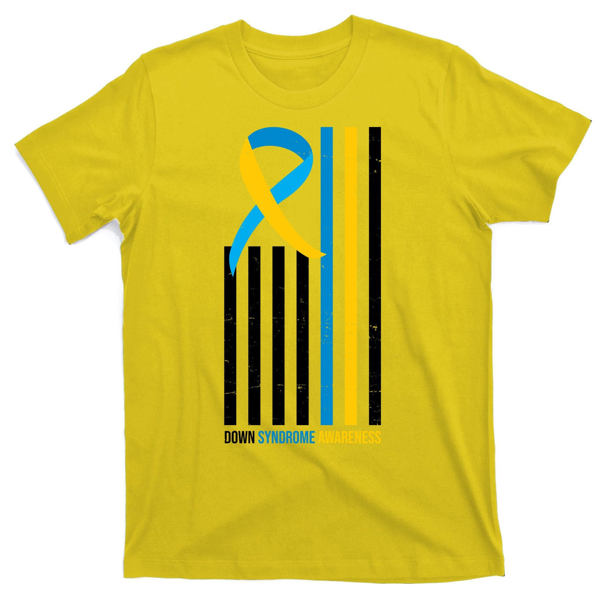 Down Syndrome Awareness Ribbon Flag T-Shirt product image 3