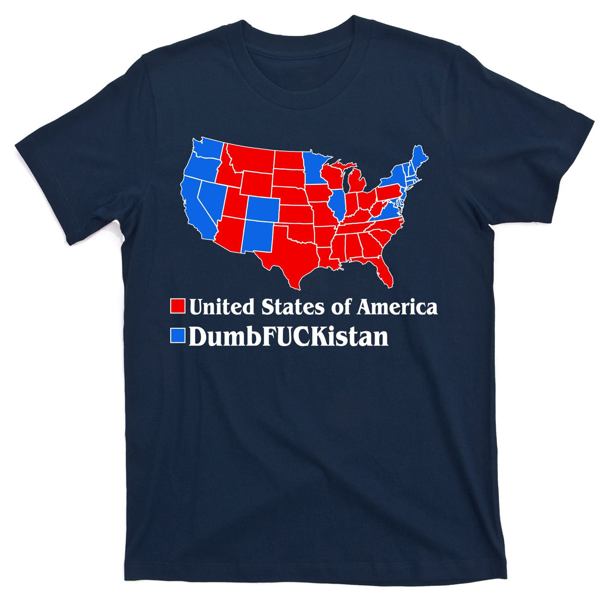 DumbFUCKistan Vs. United States of America Election Map product image 1
