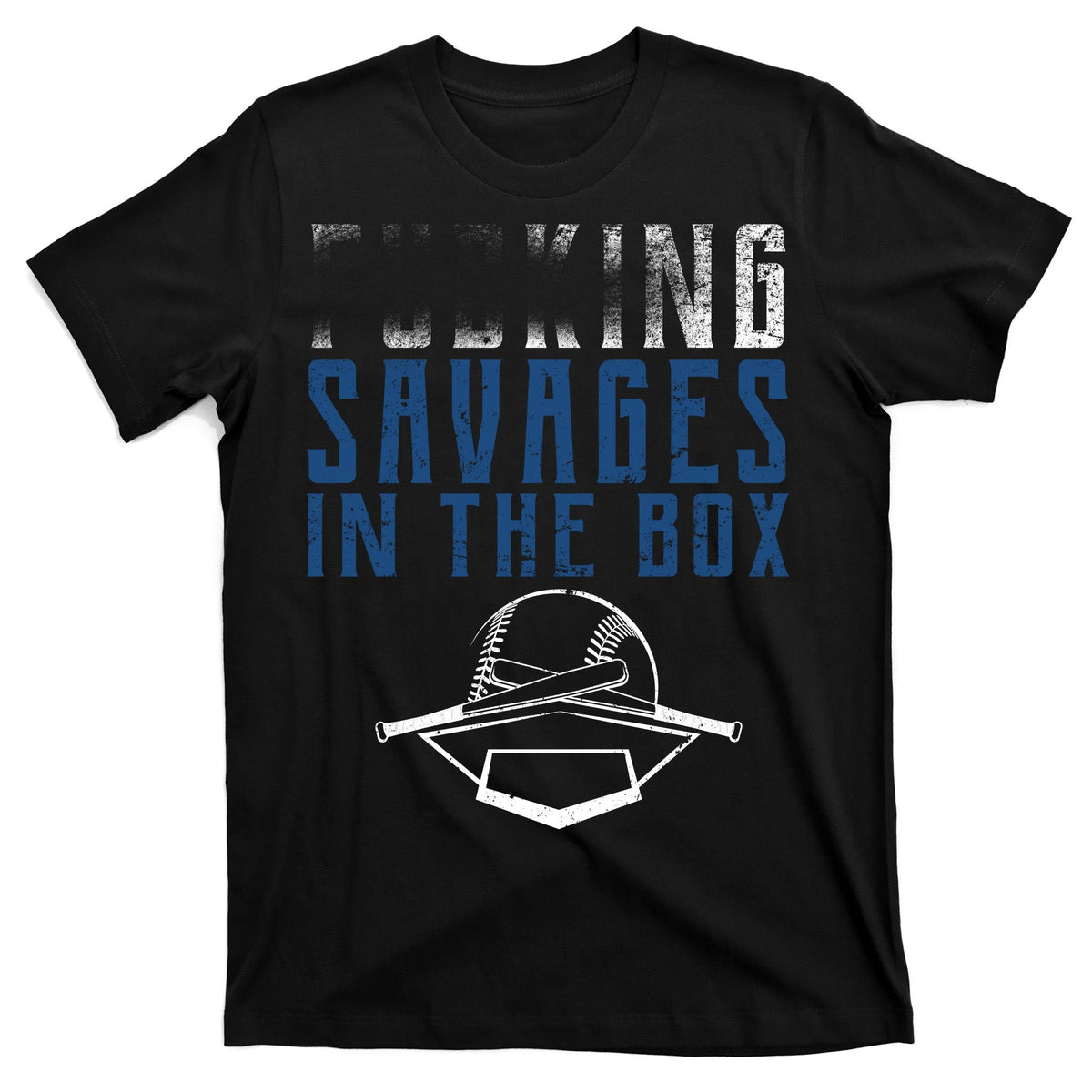 Faded F'n Savages In The Box Baseball T-Shirt product image 7