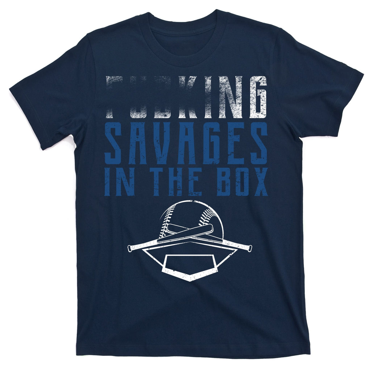 Faded F'n Savages In The Box Baseball T-Shirt product image 1