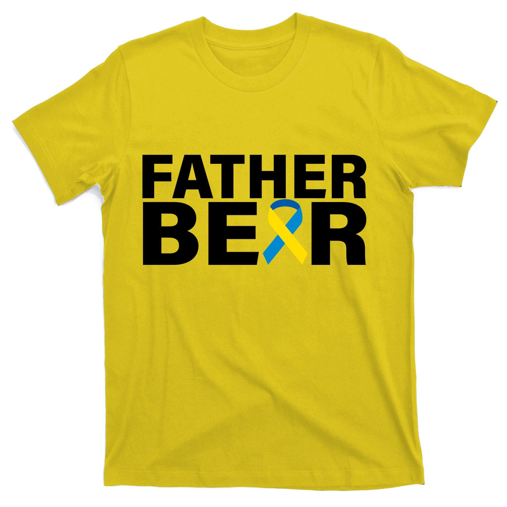 Father Bear Down Syndrome Awareness T-Shirt product image 3