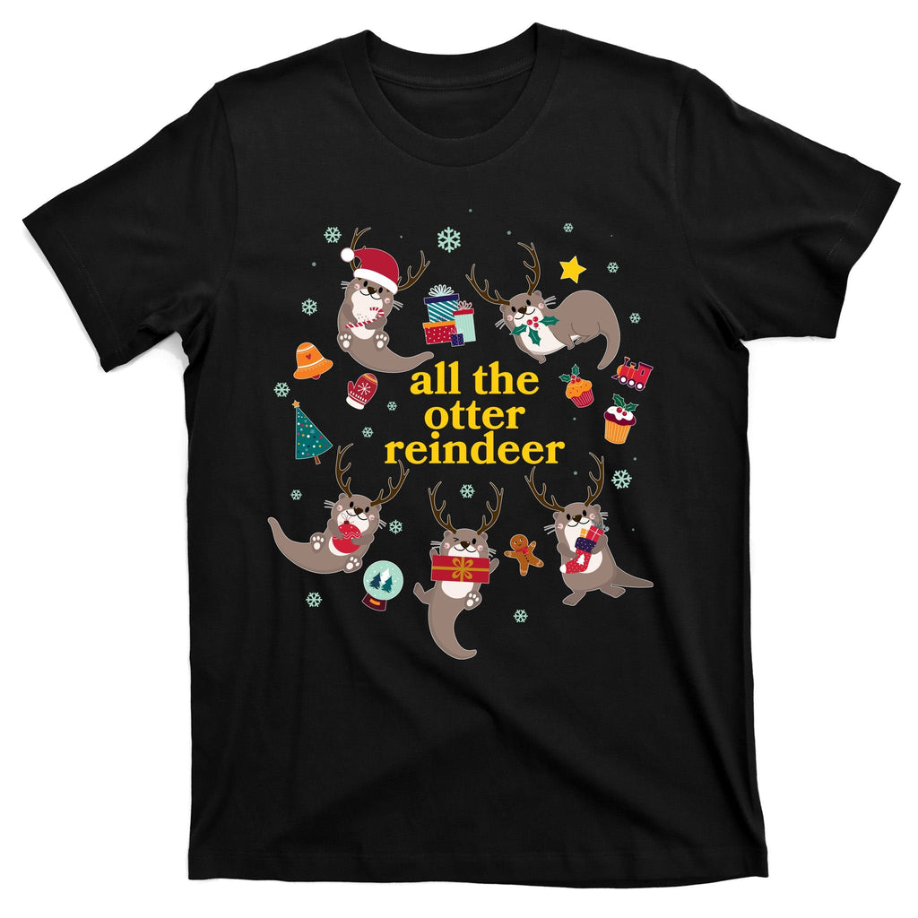 Funny Christmas All The Otter Reindeer T-Shirt product image 7
