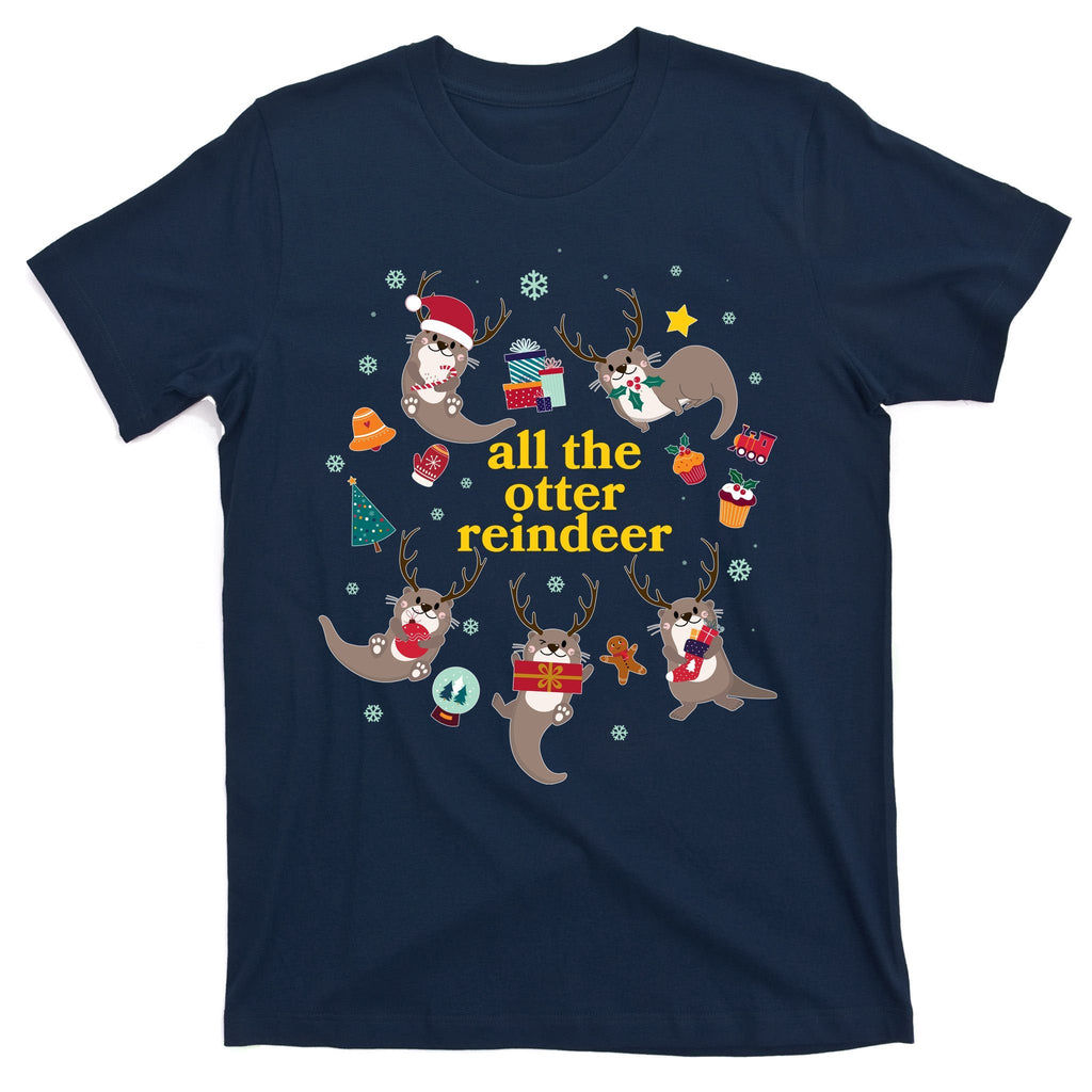 Funny Christmas All The Otter Reindeer T-Shirt product image 1