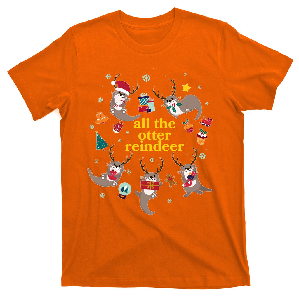 Funny Christmas All The Otter Reindeer T-Shirt product image 5