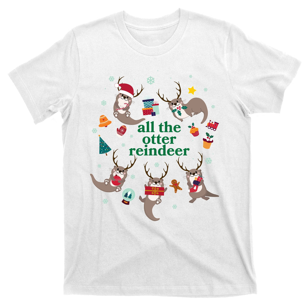 Funny Christmas All The Otter Reindeer T-Shirt product image 11