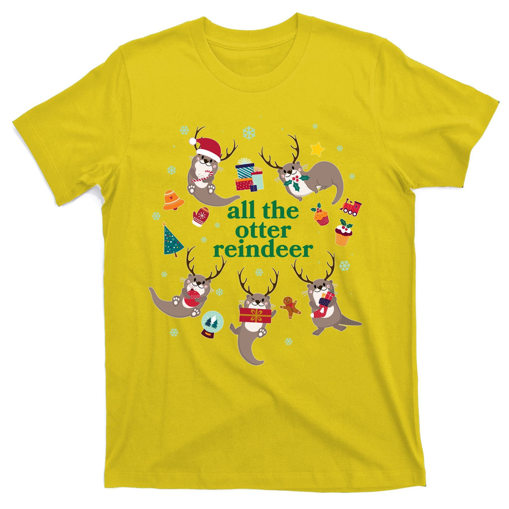 Funny Christmas All The Otter Reindeer T-Shirt product image 3