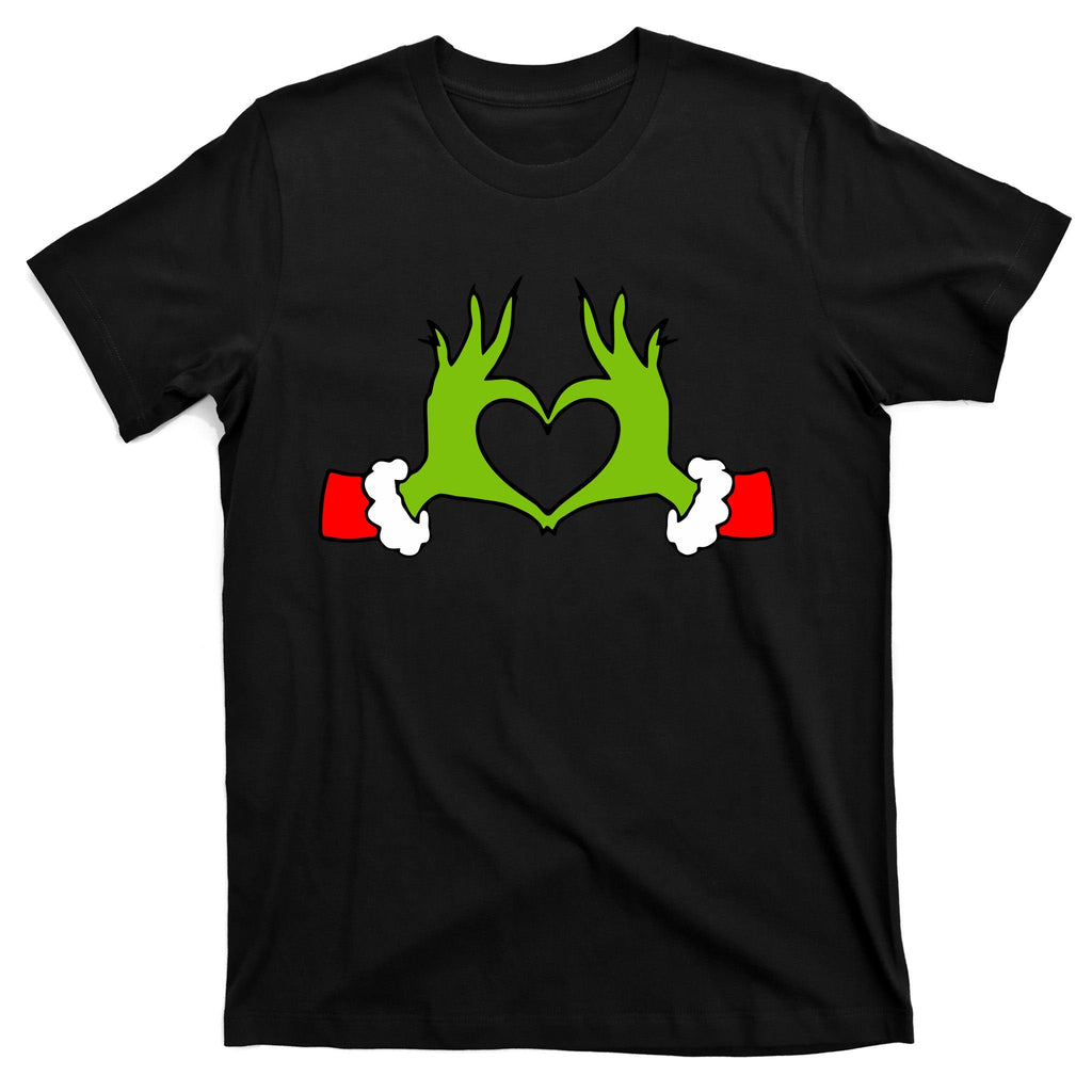 Funny Christmas Hands Making Heart Love T-Shirt product image 7
