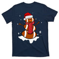 Football Christmas Snowman T-Shirt product image 1