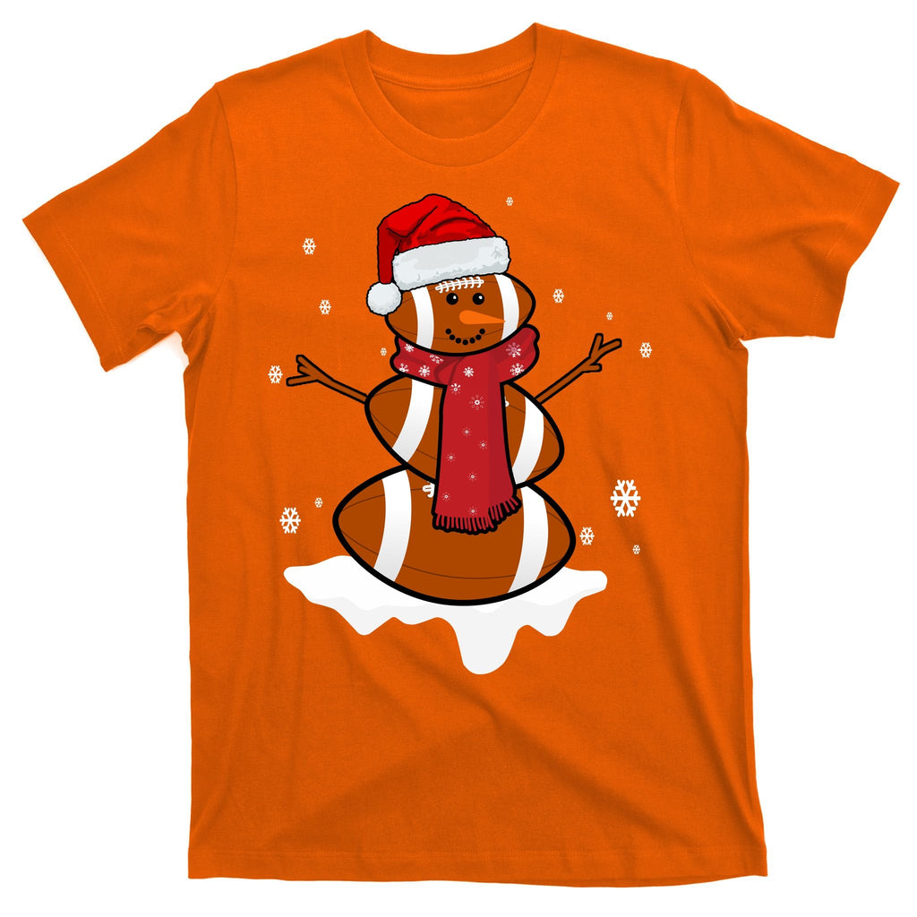 Football Christmas Snowman T-Shirt product image 5