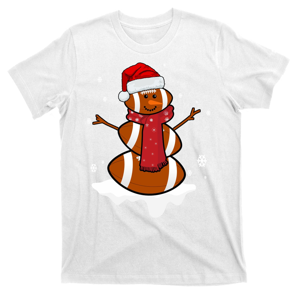 Football Christmas Snowman T-Shirt product image 11