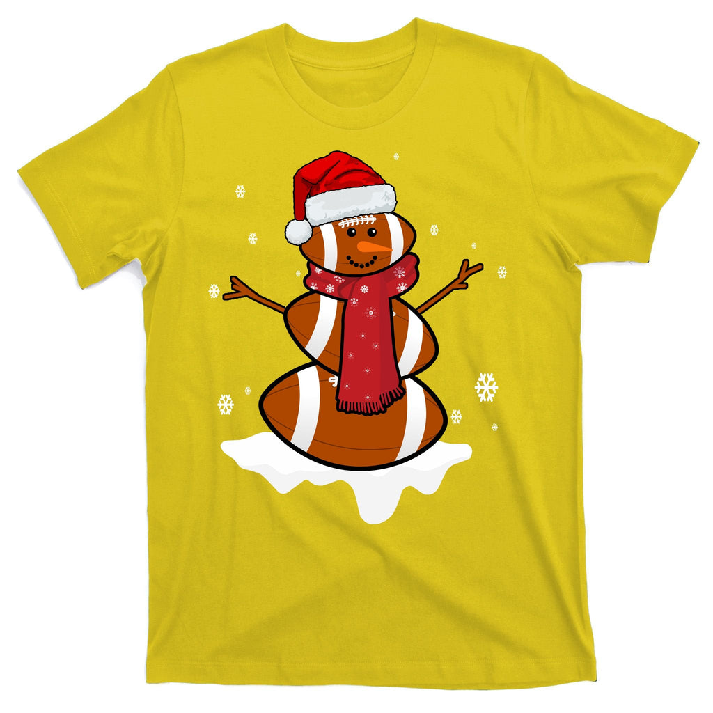 Football Christmas Snowman T-Shirt product image 3