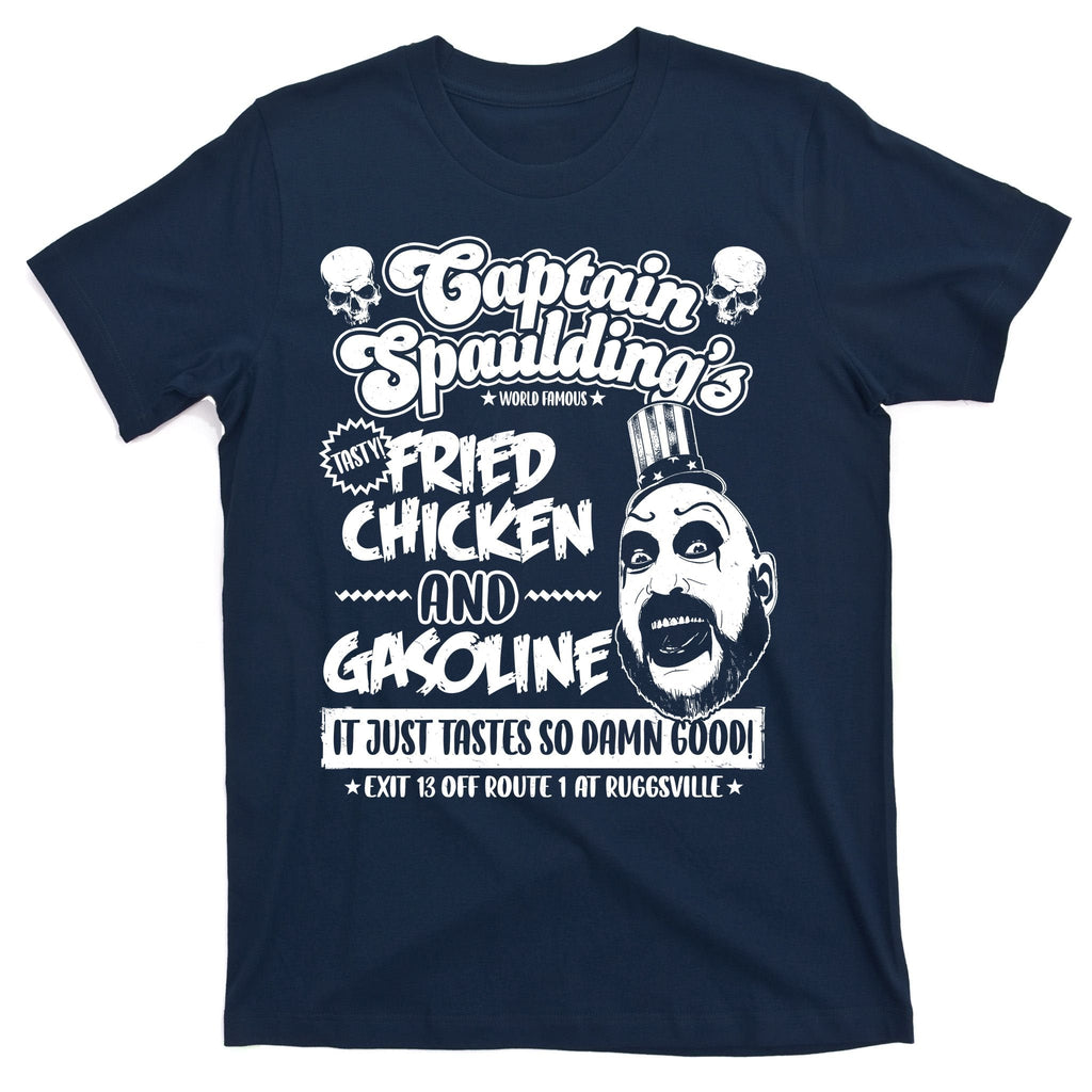 Funny Captain Spaulding's Fried Chicken And Gasoline T-Shirt product image 1