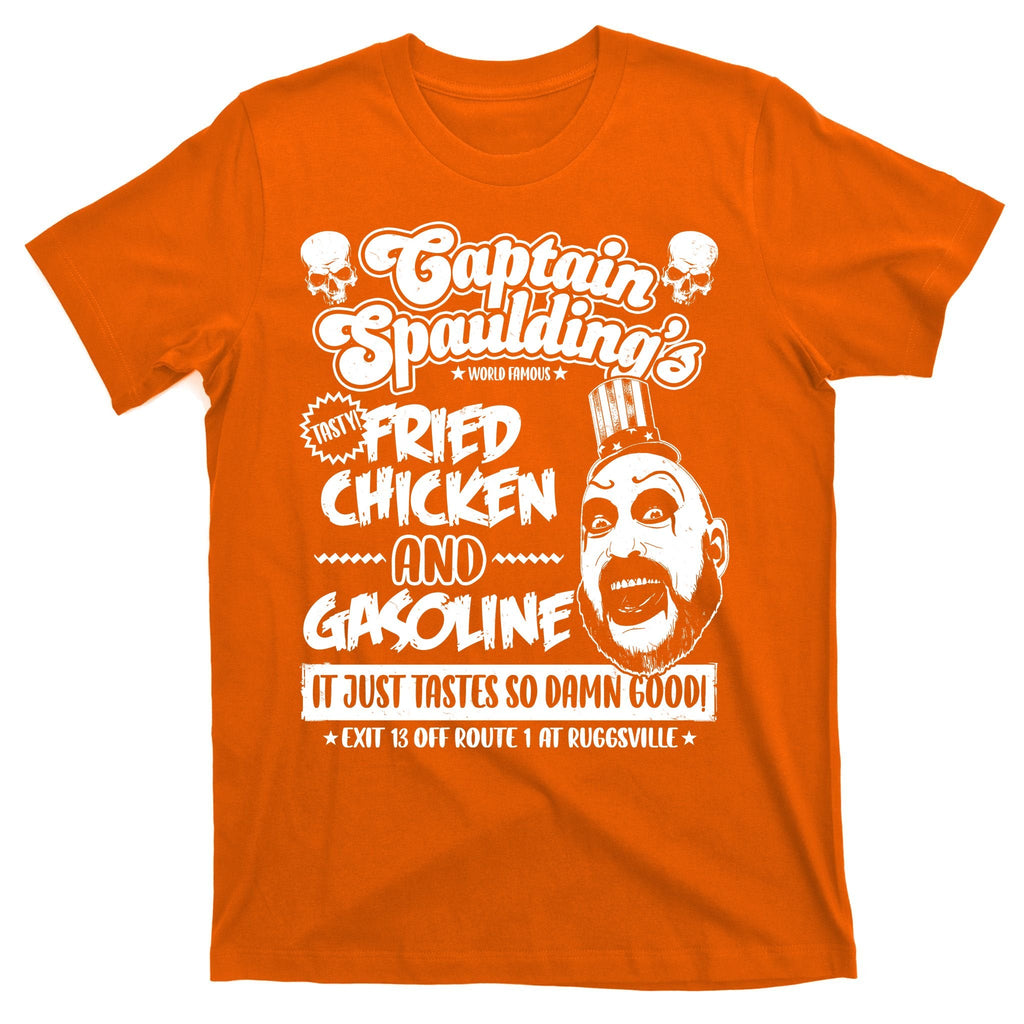 Funny Captain Spaulding's Fried Chicken And Gasoline T-Shirt product image 5