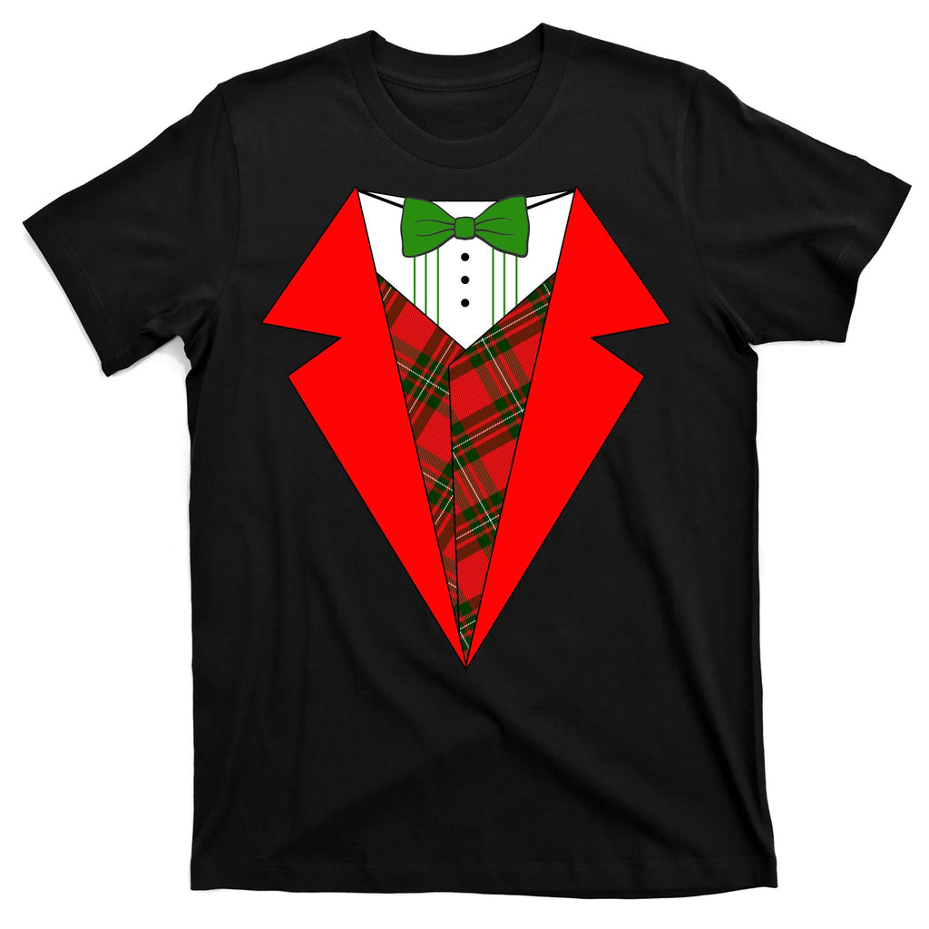 Festive Christmas Red Tuxedo T-Shirt product image 7