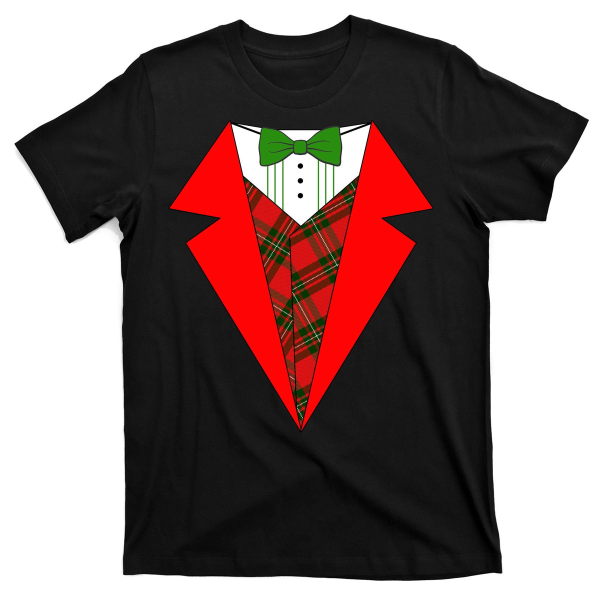 Festive Christmas Red Tuxedo T-Shirt product image 7