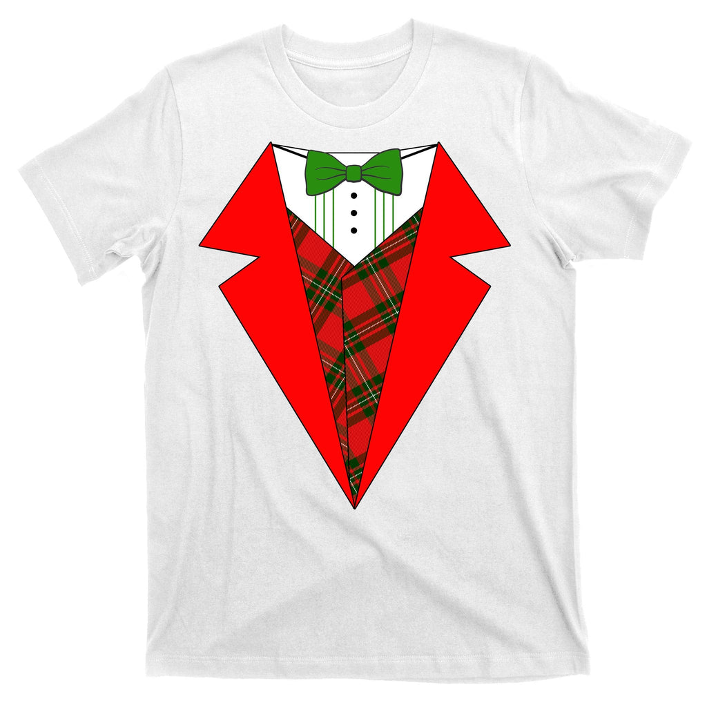 Festive Christmas Red Tuxedo T-Shirt product image 11
