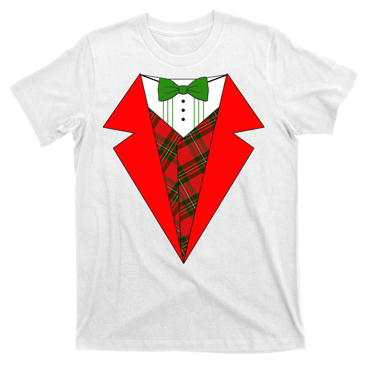 Festive Christmas Red Tuxedo T-Shirt product image 11