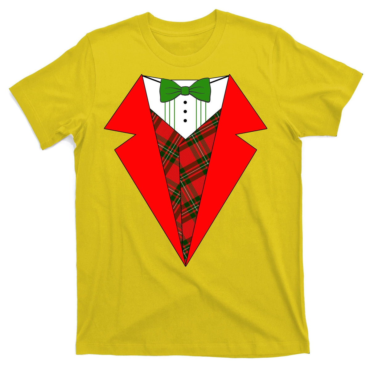 Festive Christmas Red Tuxedo T-Shirt product image 3