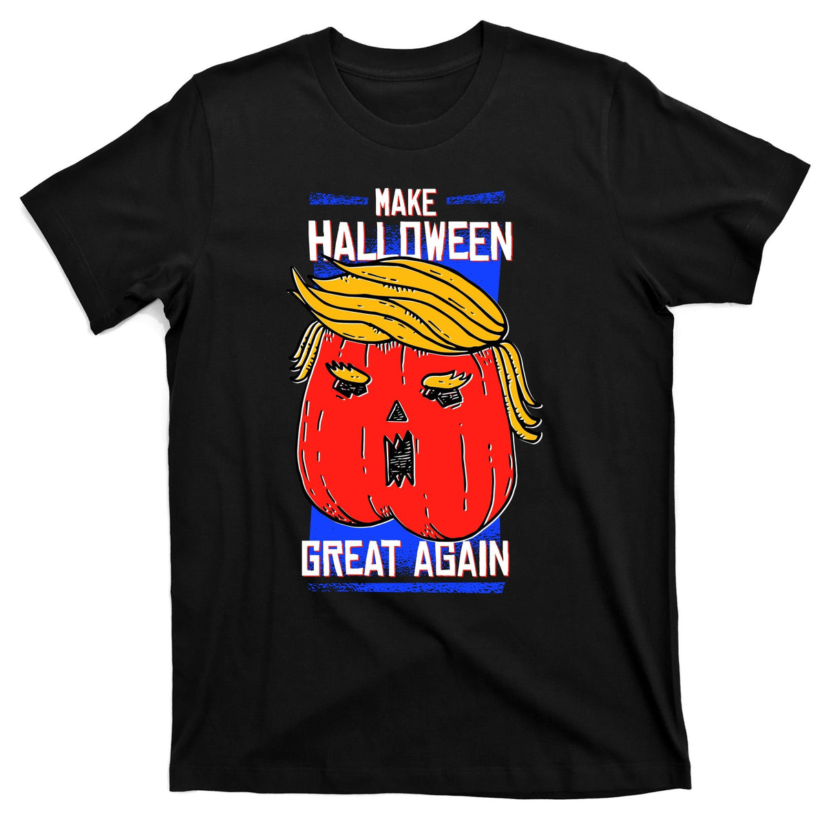 Funny Make Halloween Great Again Trump Pumpkin T-Shirt product image 7