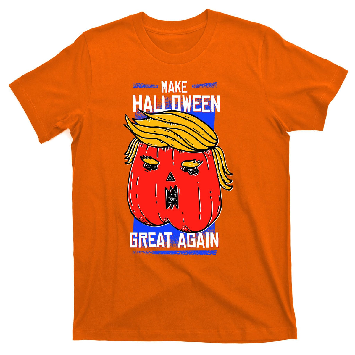 Funny Make Halloween Great Again Trump Pumpkin T-Shirt product image 5
