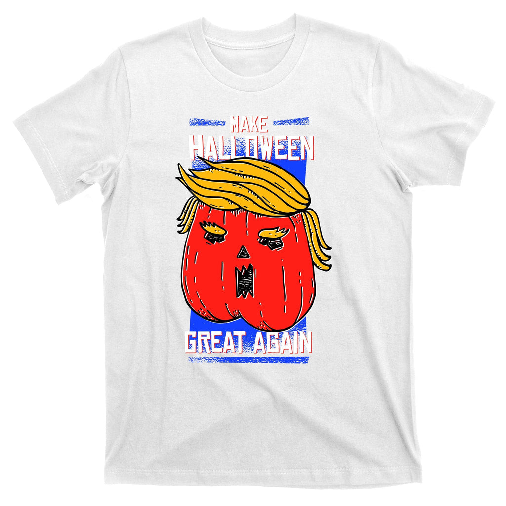 Funny Make Halloween Great Again Trump Pumpkin T-Shirt product image 11