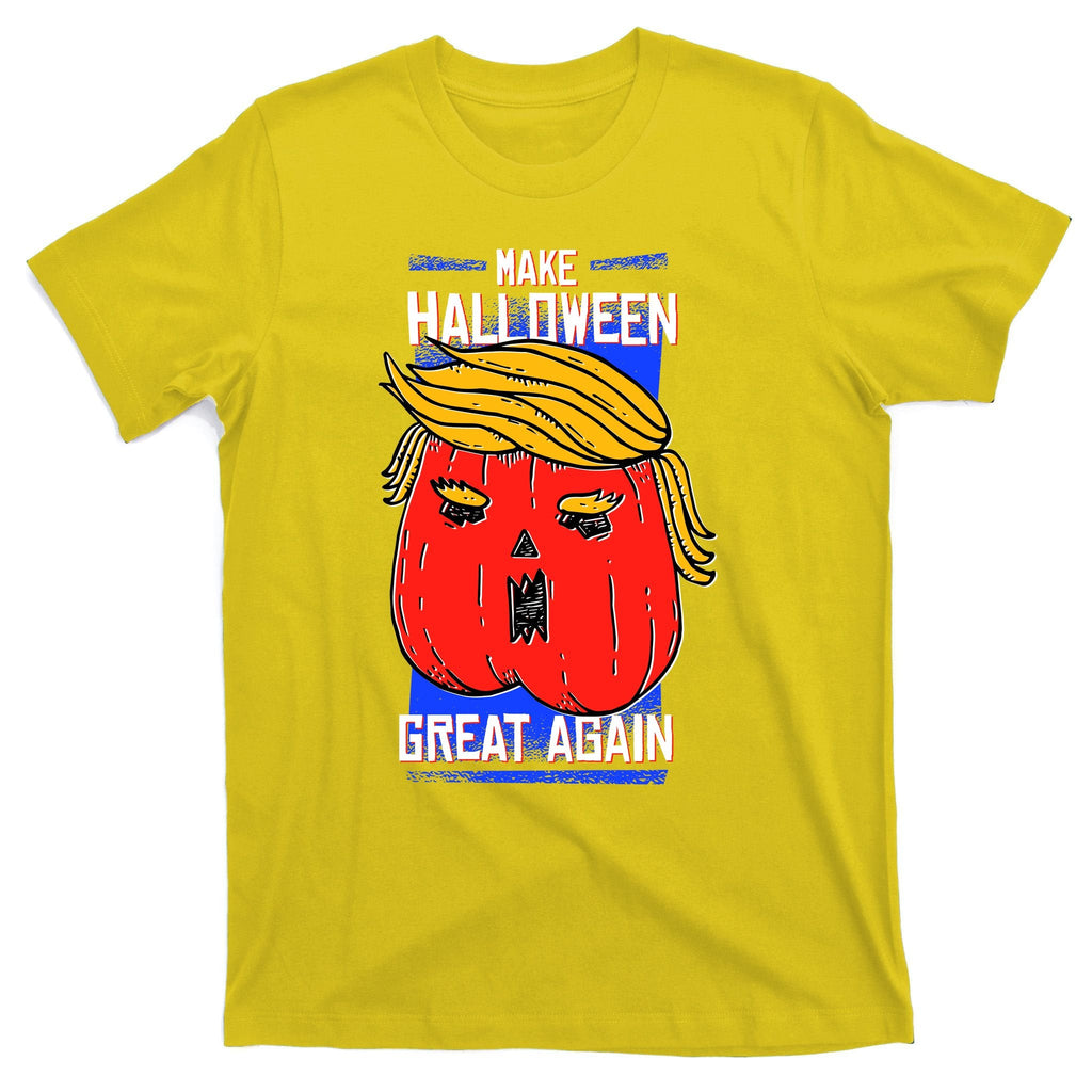Funny Make Halloween Great Again Trump Pumpkin T-Shirt product image 3