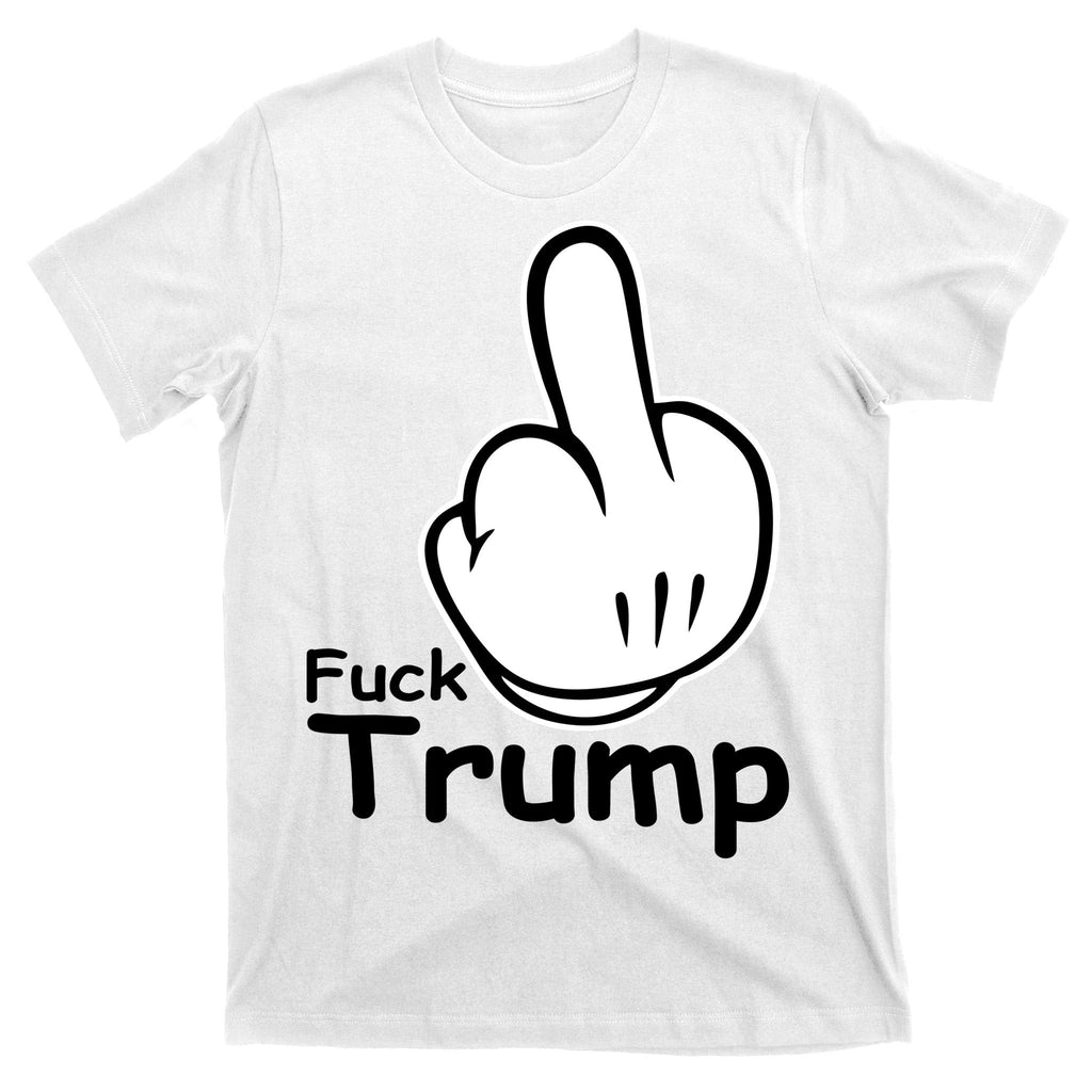 Fuck Trump Cartoon Middle Finger Resist Anti T-Shirt product image 11
