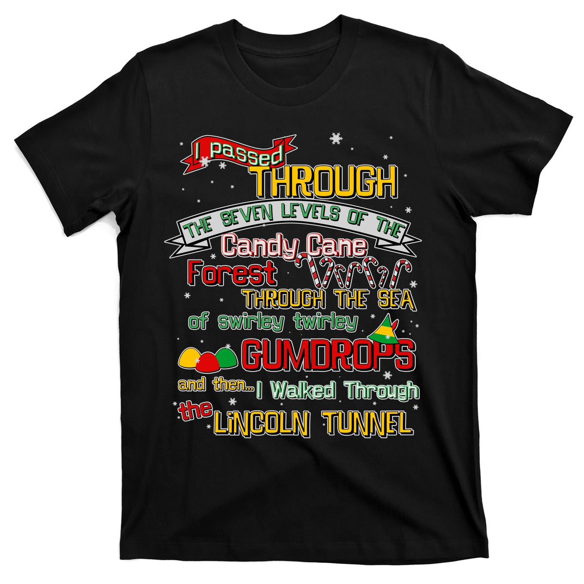 Funny Christmas Elf Map T-Shirt product image 7