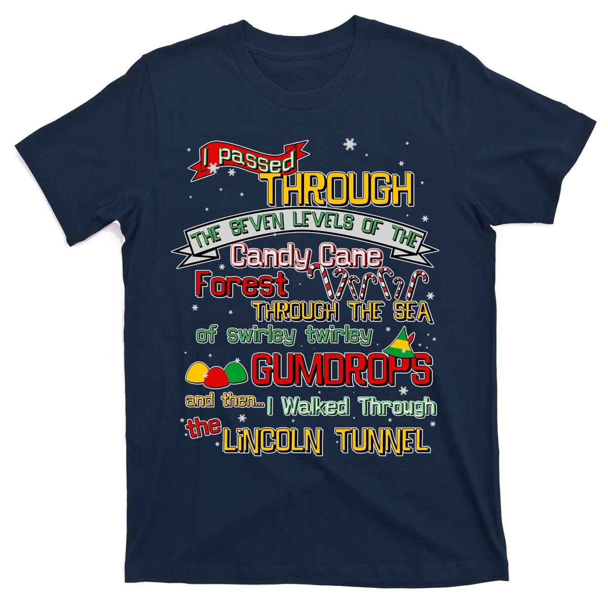 Funny Christmas Elf Map T-Shirt product image 1