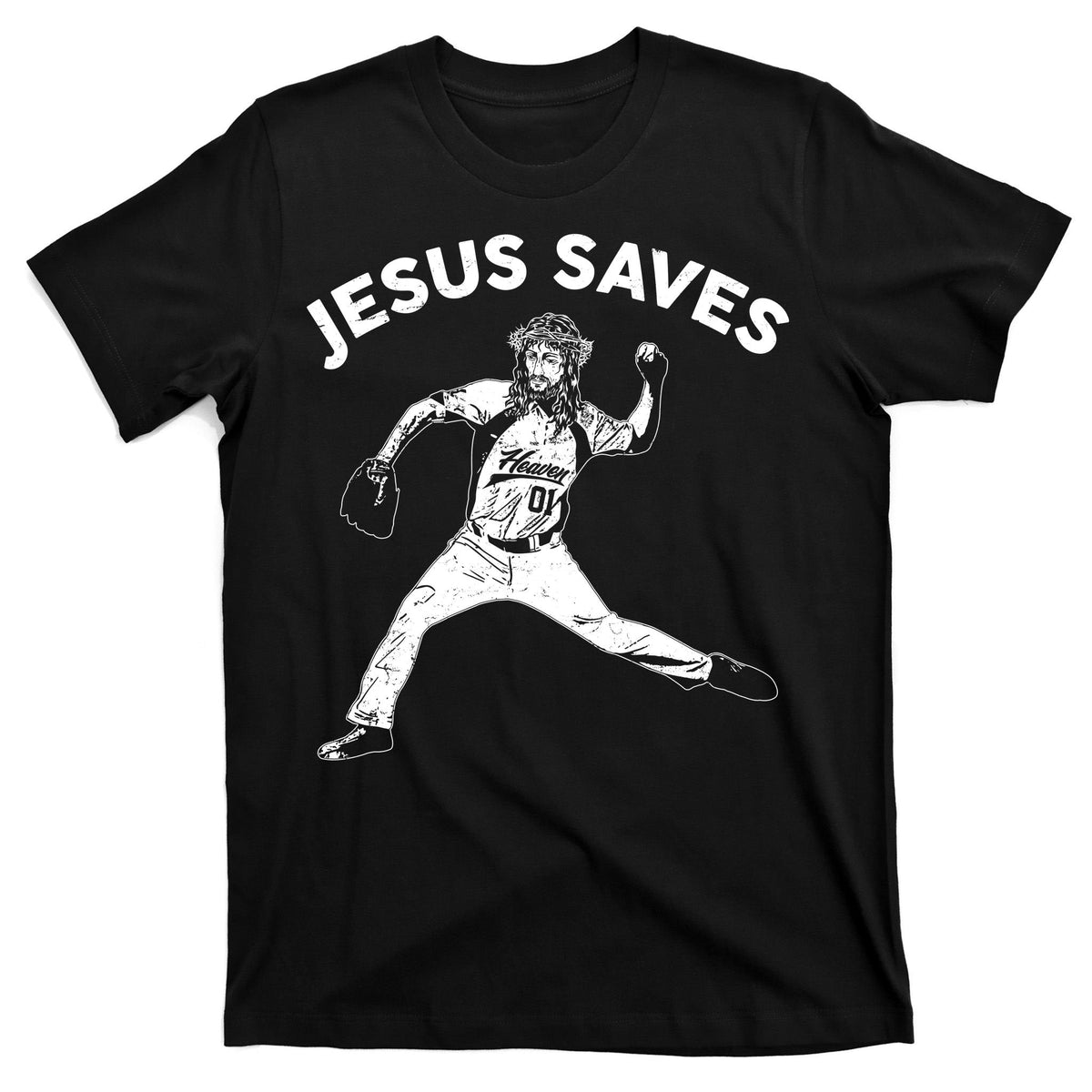 Funny Jesus Saves Baseball T-Shirt product image 7