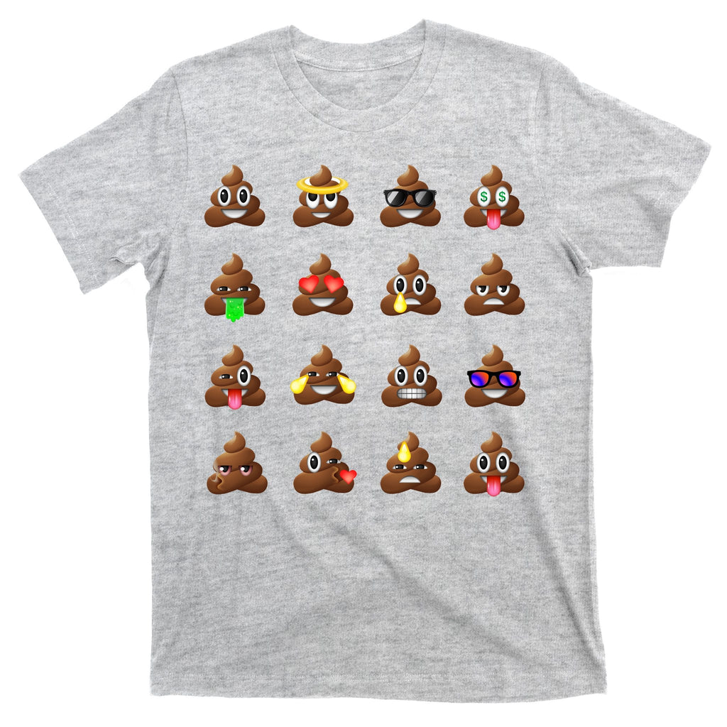 Funny Poop Emoji's Smiley T-Shirt product image 9