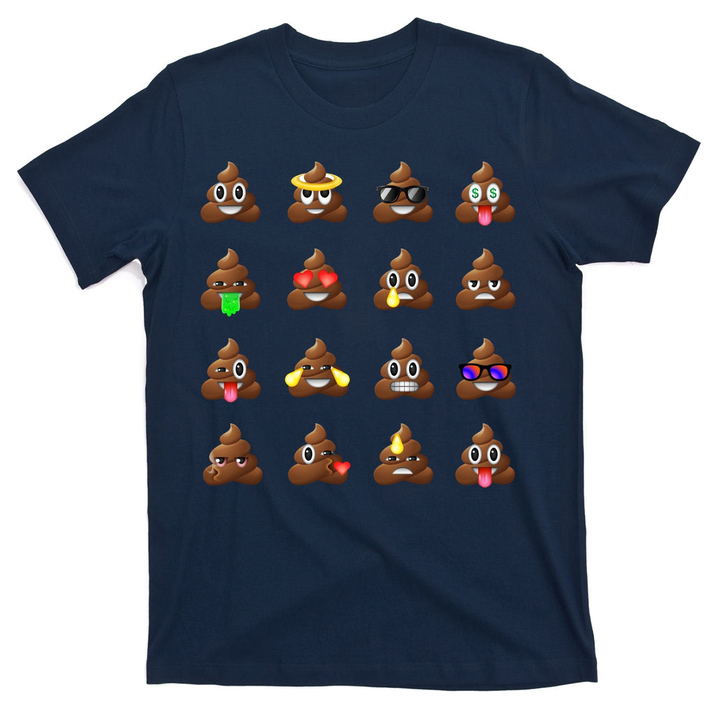 Funny Poop Emoji's Smiley T-Shirt product image 1