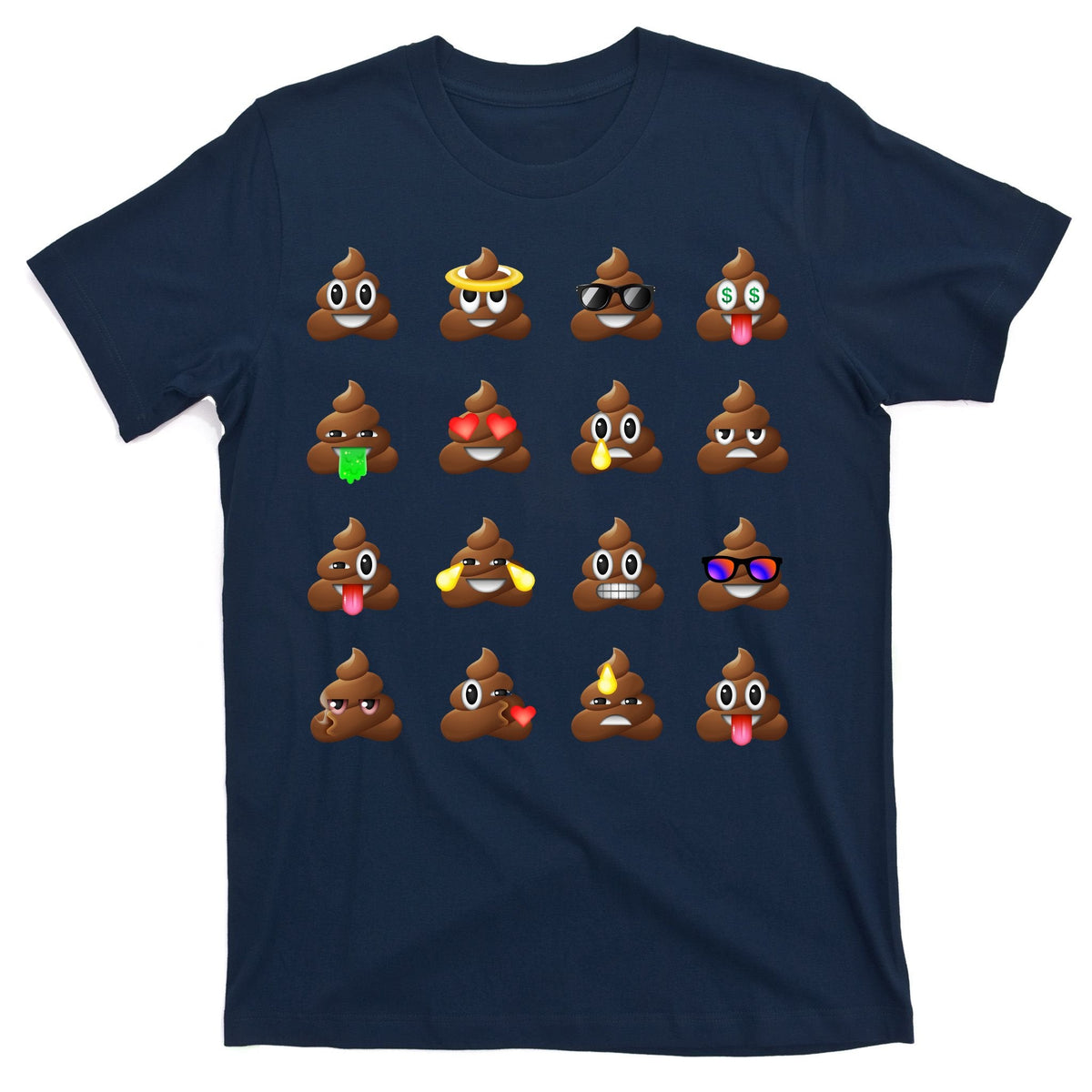 Funny Poop Emoji's Smiley T-Shirt product image 1