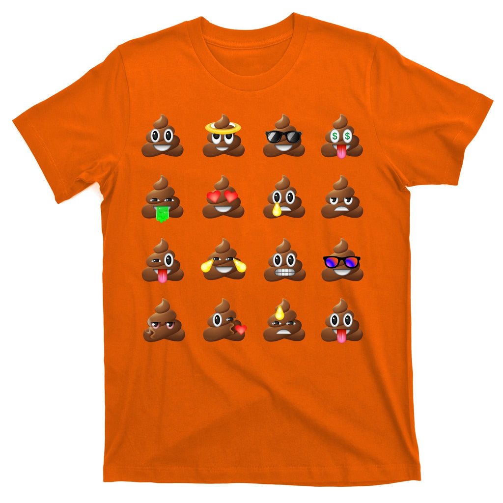 Funny Poop Emoji's Smiley T-Shirt product image 5