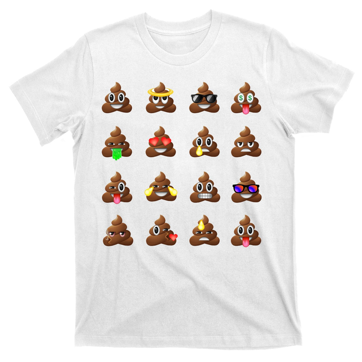 Funny Poop Emoji's Smiley T-Shirt product image 11
