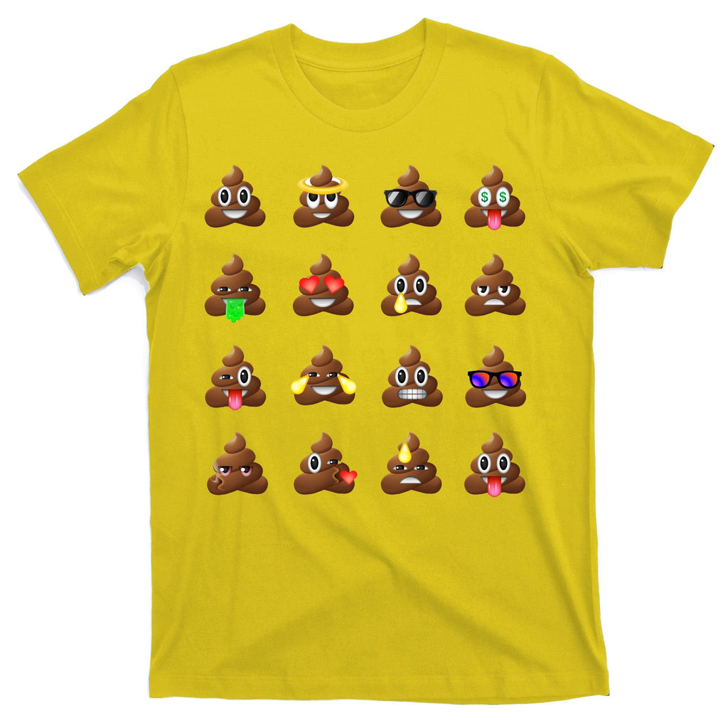 Funny Poop Emoji's Smiley T-Shirt product image 3