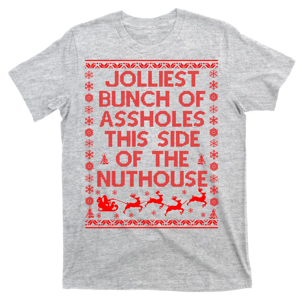 Funny Ugly Christmas Sweater Jolliest Bunch of Asshole product image 9