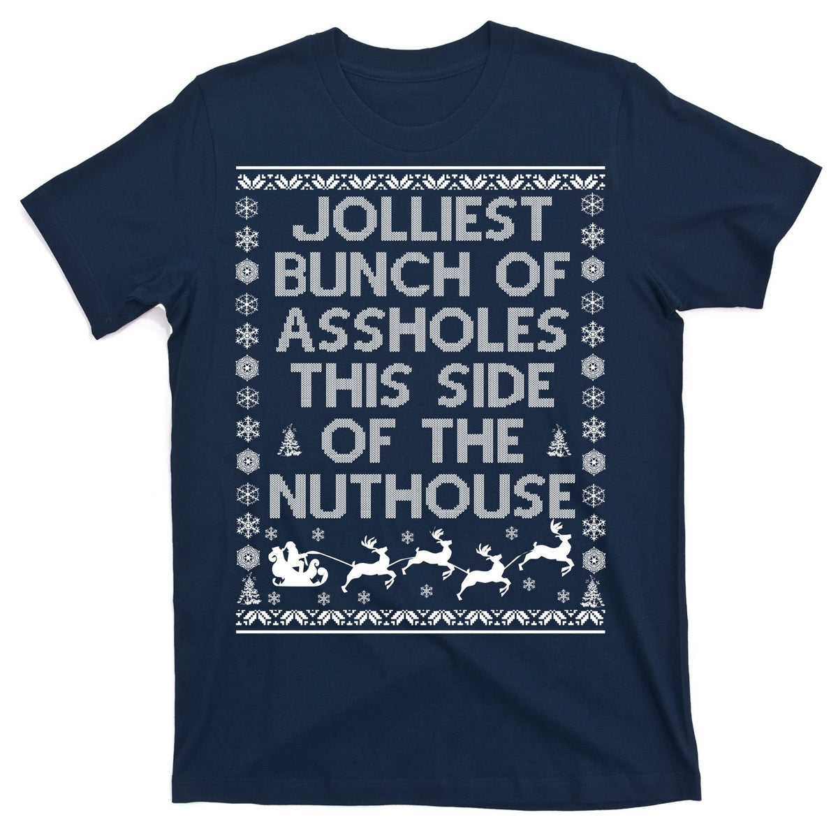 Funny Ugly Christmas Sweater Jolliest Bunch of Asshole product image 1
