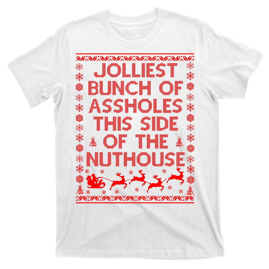 Funny Ugly Christmas Sweater Jolliest Bunch of Asshole product image 11