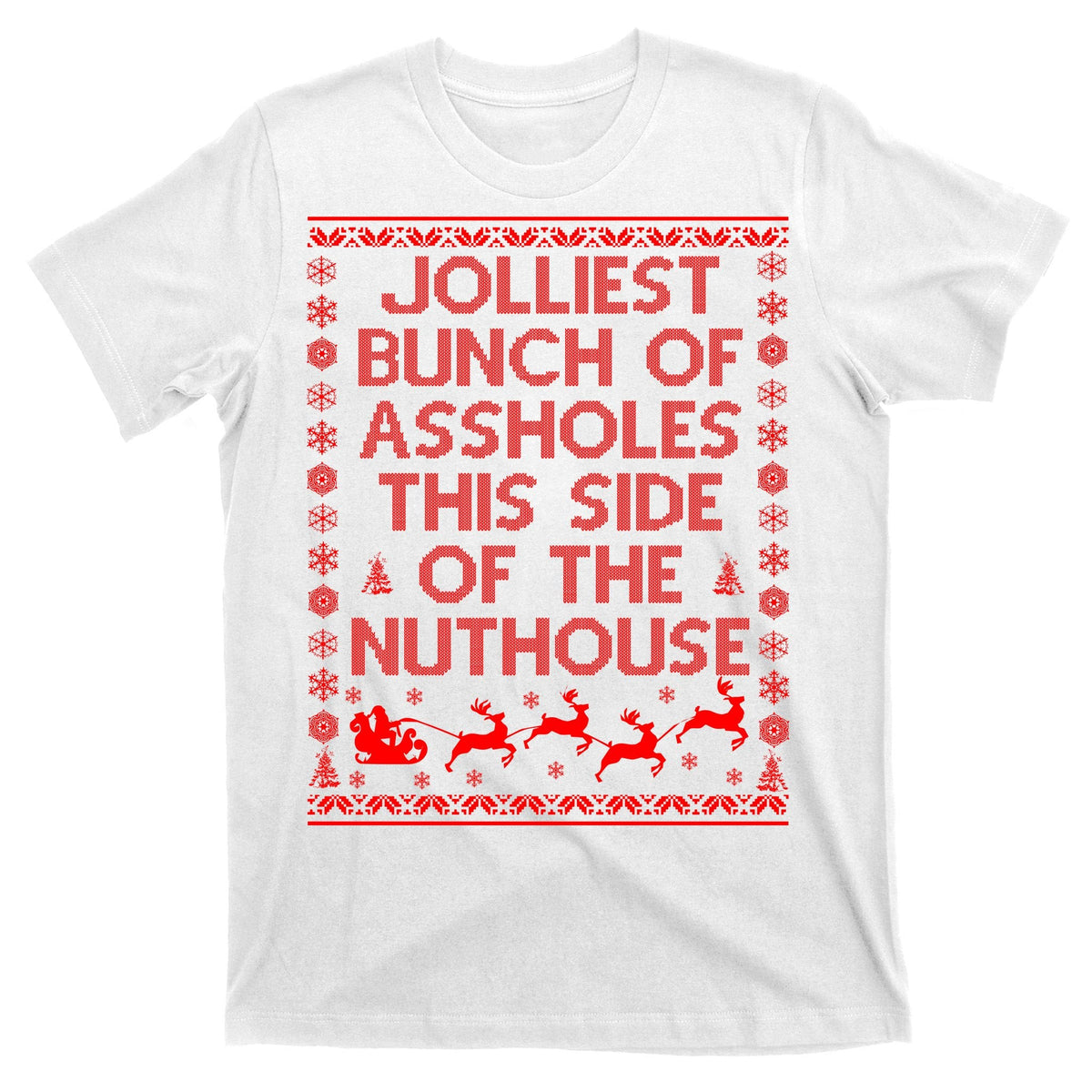 Funny Ugly Christmas Sweater Jolliest Bunch of Asshole product image 11
