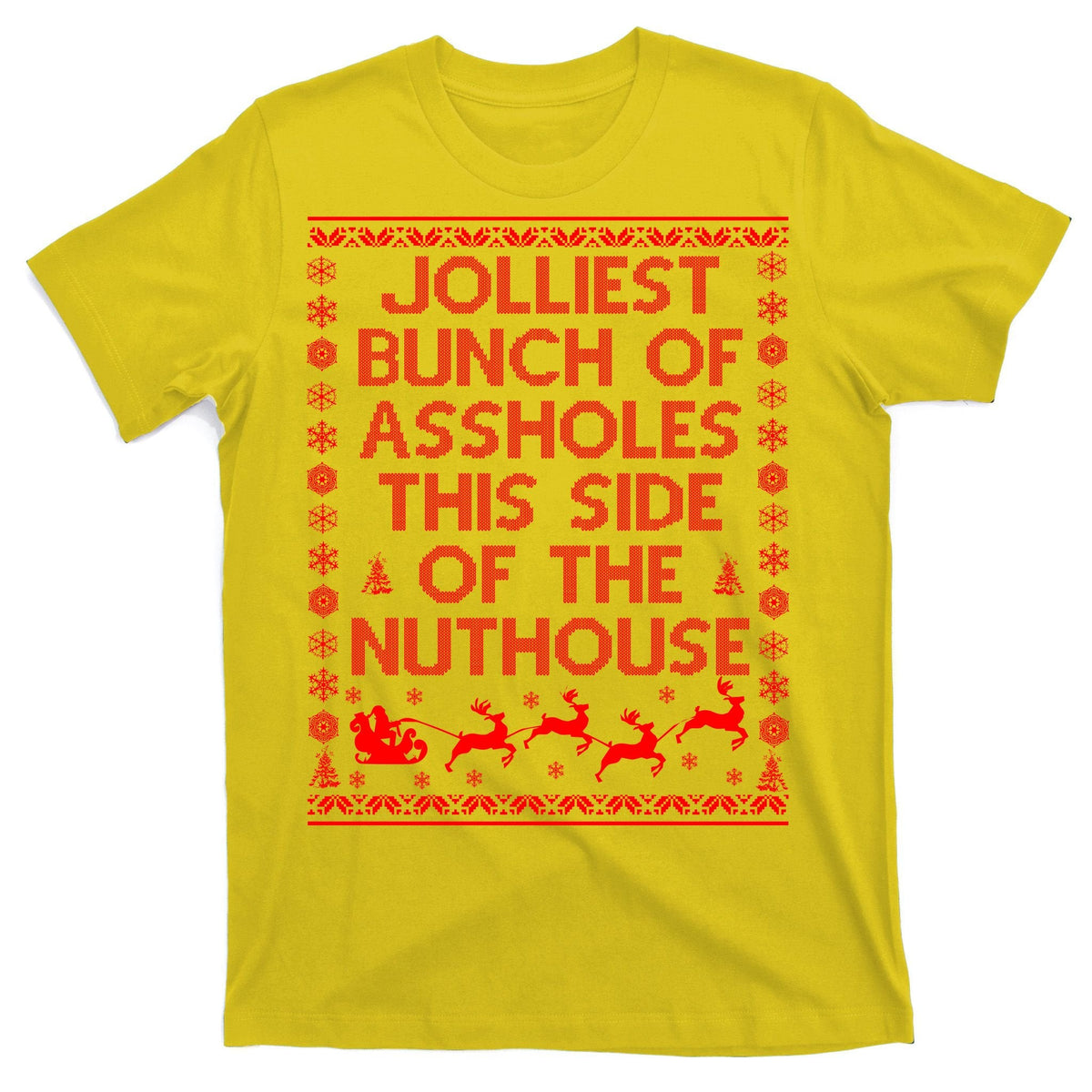 Funny Ugly Christmas Sweater Jolliest Bunch of Asshole product image 3