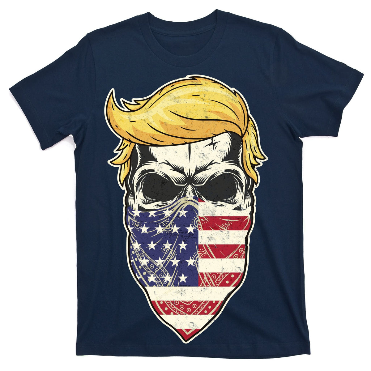Gangster Trump USA Bandanna Skull T-Shirt product image 1