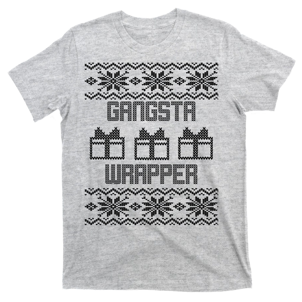 Gangster Wrapper Ugly Christmas T-Shirt product image 9