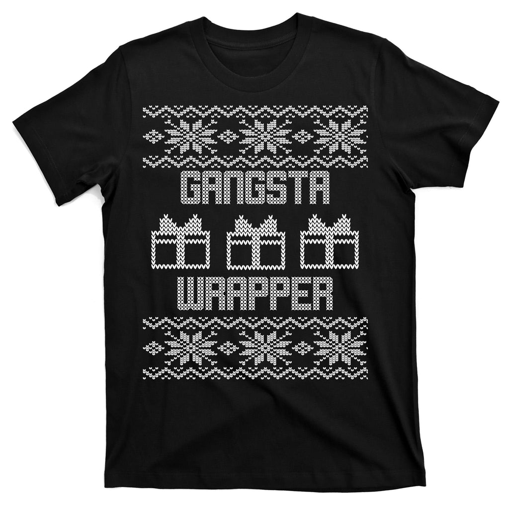 Gangster Wrapper Ugly Christmas T-Shirt product image 7