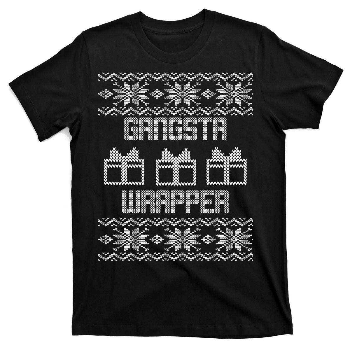 Gangster Wrapper Ugly Christmas T-Shirt product image 7