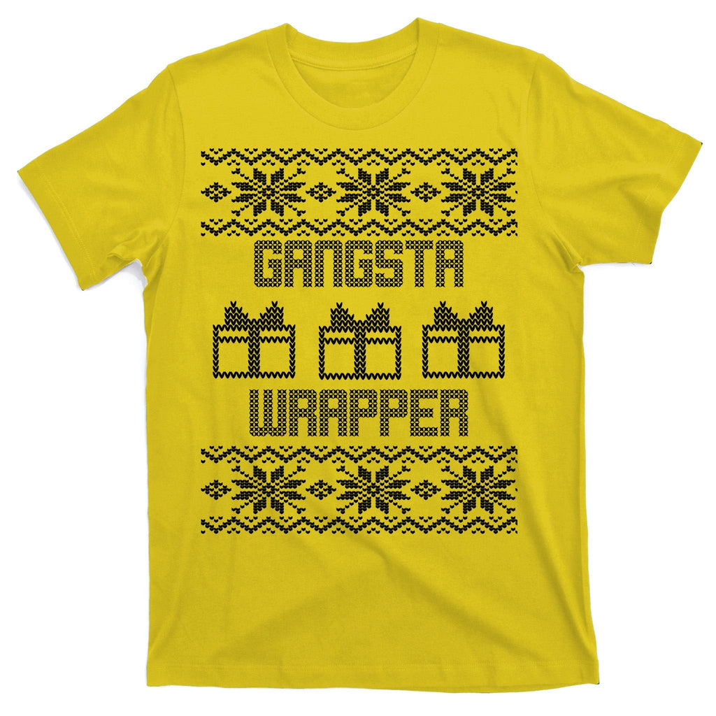 Gangster Wrapper Ugly Christmas T-Shirt product image 3