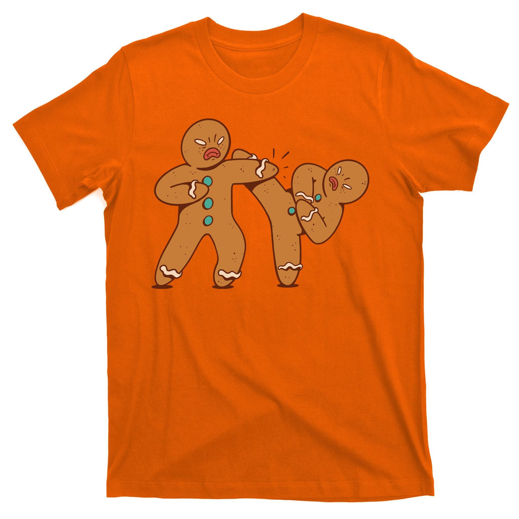 Gingerbread Fight Funny Holiday T-Shirt product image 5